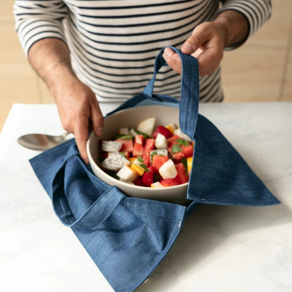 Denim Dish Tote – Reusable Carrier Bag