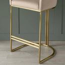 Dakota Champagne Velvet & Metal Barstool - myhomestore.com.pk