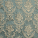 Sage With Gold Damask Jacquard Duvet set