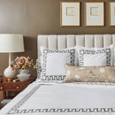 Greek Key Embroidery Duvet Set - myhomestore.com.pk