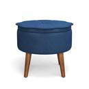 Velvet Tufted Round Storage Ottoman - myhomestore.com.pk