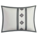 Tufted Duvet Cover Set( white with grey) - myhomestore.com.pk