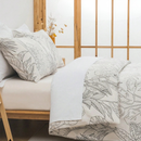 White botanical Printed Duvet Set
