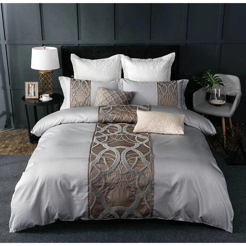 Luxury Tufted Embroidery Duvet Set