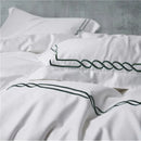 Two Lines Embroidery Duvet Set