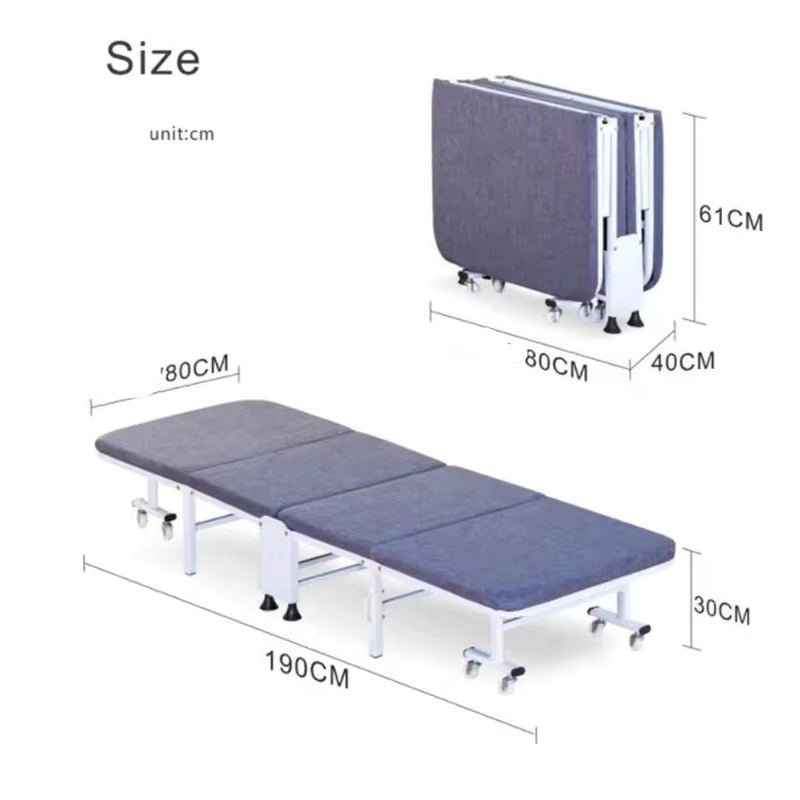 Metal Bed Frame Foldable Single Bed