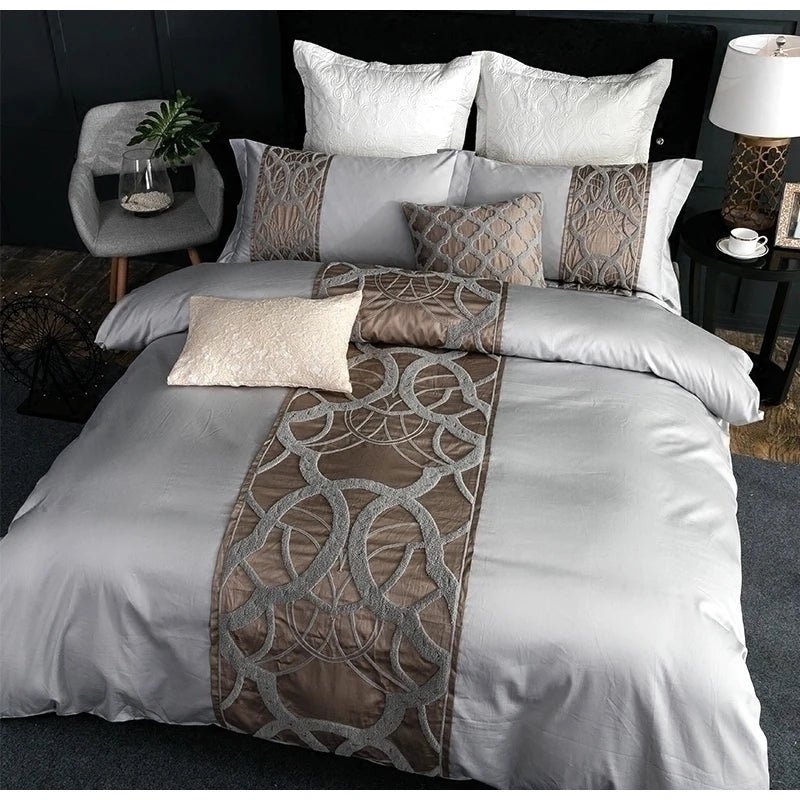 Luxury Tufted Embroidery Duvet Set