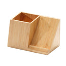 2-in-1 Tabletop Desktop MDF Pen Holder &amp; Cell Phone Stand