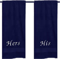 His & Hers Embroidered Cotton Bath Towels