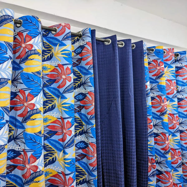 Savanna Print Cotton Duck Curtains