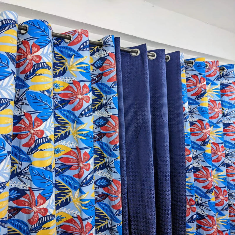 Savanna Print Cotton Duck Curtains