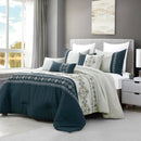 Color Combo Embroidery Duvet Set - myhomestore.com.pk