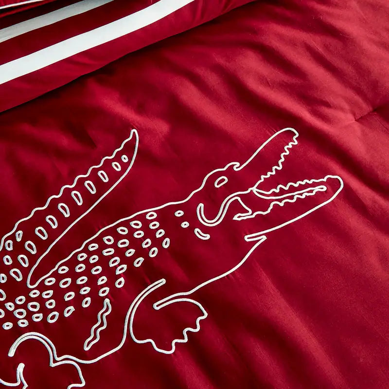 Lacoste Big Croc Embroidery Duvet Set