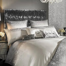 Light Grey With silver Sequence Bridal Bedding Duvet Set with Filling - myhomestore.com.pk
