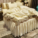 Luxury Duvet Set With Vintage Lace - myhomestore.com.pk