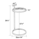 Duke End Table Round Metal End Table with Handle - myhomestore.com.pk