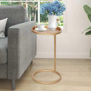 Duke End Table Round Metal End Table with Handle - myhomestore.com.pk