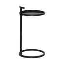 Duke End Table Round Metal End Table with Handle - myhomestore.com.pk