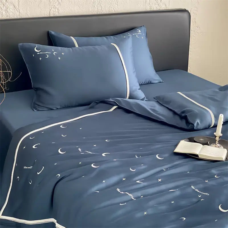 Moonlit Sky Luxury Embroidery Duvet Set