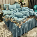 Luxury Duvet Set With Vintage Lace - myhomestore.com.pk