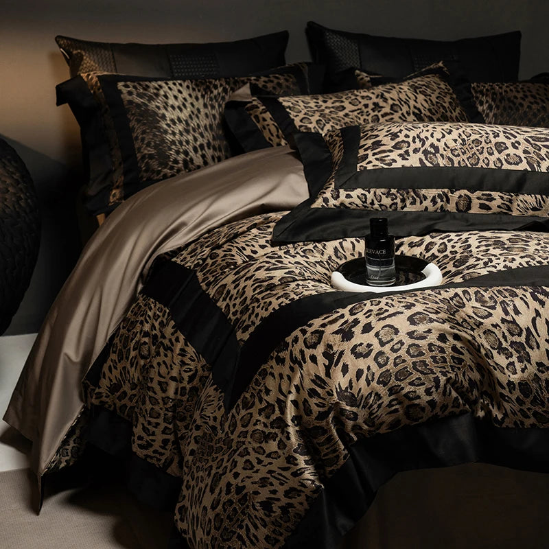 Leopard Print Duvet Set – Elegant Bedroom Statement-Bold & Timeless Design