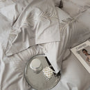 Grey & White Elegant Embroidery Duvet Set - myhomestore.com.pk