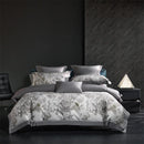 Grey Flowers Digital Printing Bedding Duvet Set - myhomestore.com.pk