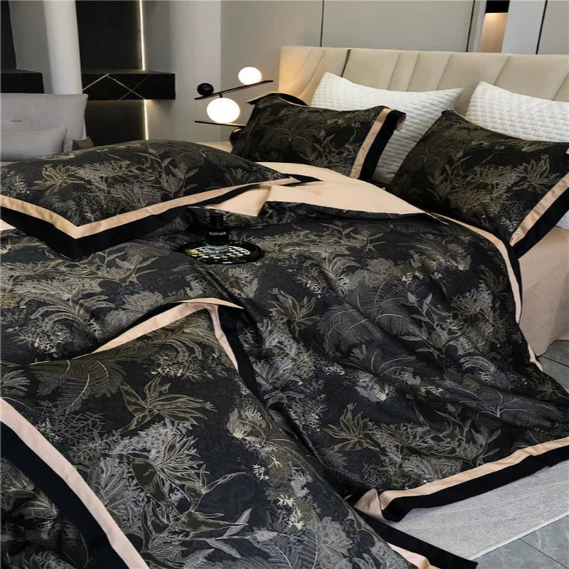Vintage Chic Printed Bedding Duvet Set – Elegant, Soft & Timeless Comfort