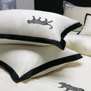 Luxury Leopard Embroidery Duvet Set - myhomestore.com.pk