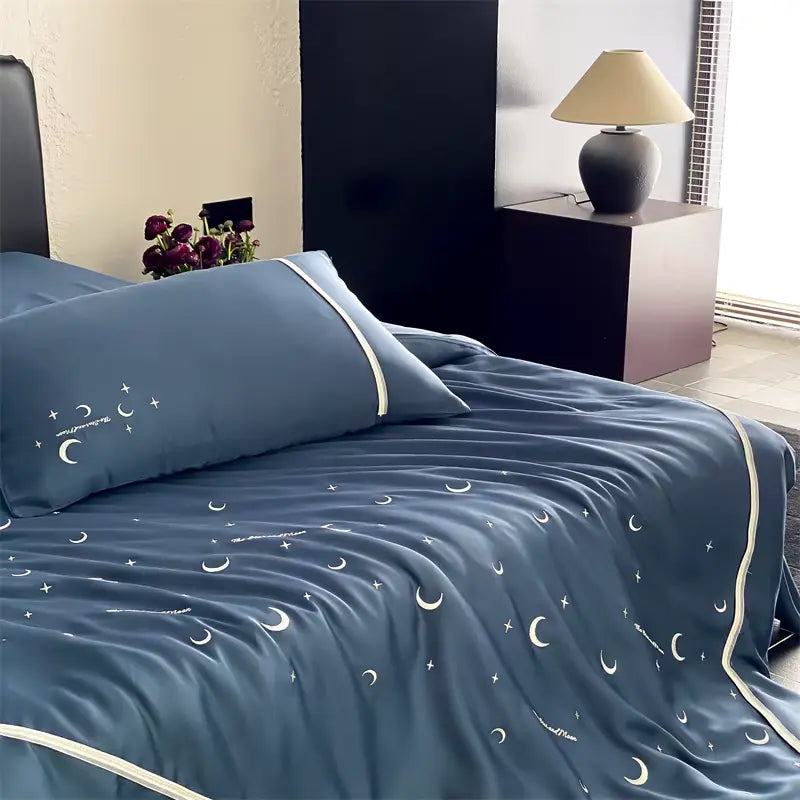 Moonlit Sky Luxury Embroidery Duvet Set