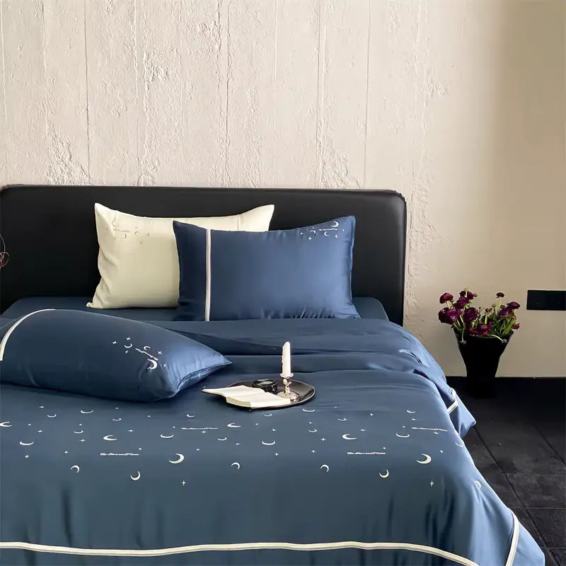 Moonlit Sky Luxury Embroidery Duvet Set