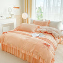 Ruffle With Pleat Duvet Set - myhomestore.com.pk