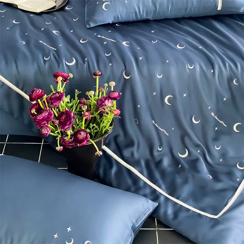 Moonlit Sky Luxury Embroidery Duvet Set
