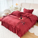 Ruffle With Pleat Duvet Set - myhomestore.com.pk