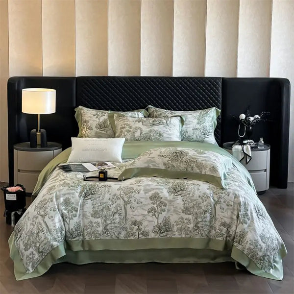 Tropical Forest Plant Printed Bedding Duvet Set