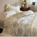 French Vintage Embroidery Duvet Set | Elegant Ruffle Bedding