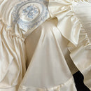 French Vintage Embroidery Duvet Set | Elegant Ruffle Bedding