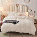 Velvet Pinch Pleats Duvet Set