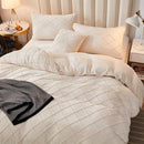 Velvet Pinch Pleats Duvet Set - myhomestore.com.pk
