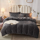 Velvet Pinch Pleats Duvet Set - myhomestore.com.pk