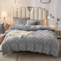 Velvet Pinch Pleats Duvet Set