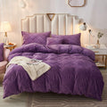 Velvet Pinch Pleats Duvet Set