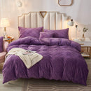 Velvet Pinch Pleats Duvet Set - myhomestore.com.pk