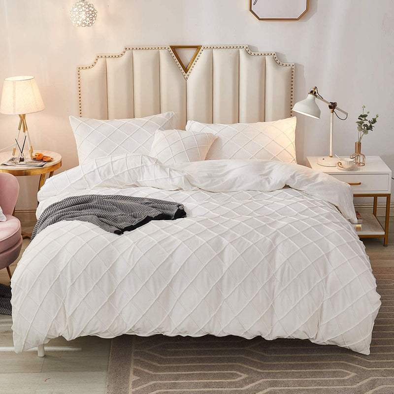 Velvet Pinch Pleats Duvet Set