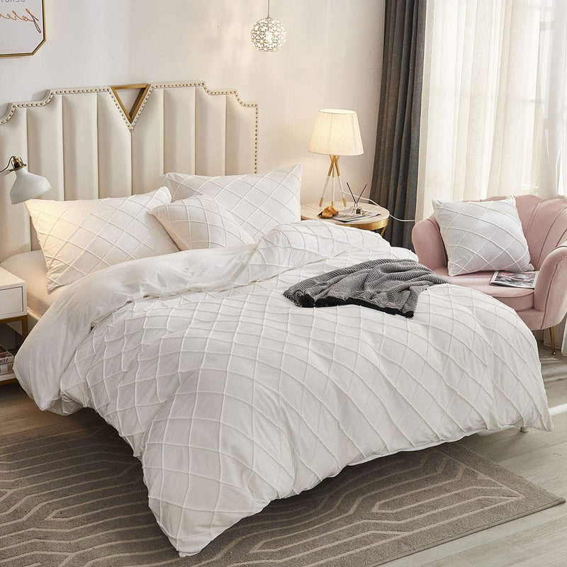 Velvet Pinch Pleats Duvet Set