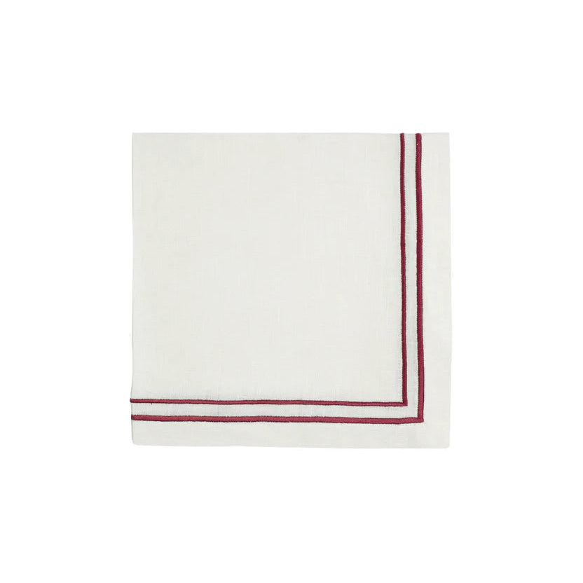 Embroidery With Baratta Stitch Napkins 2 Line (Pack of 6)