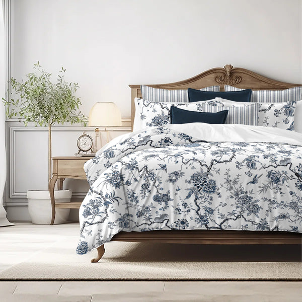 Fine Linens Tree Top Sky Printed Bedding Duvet Set
