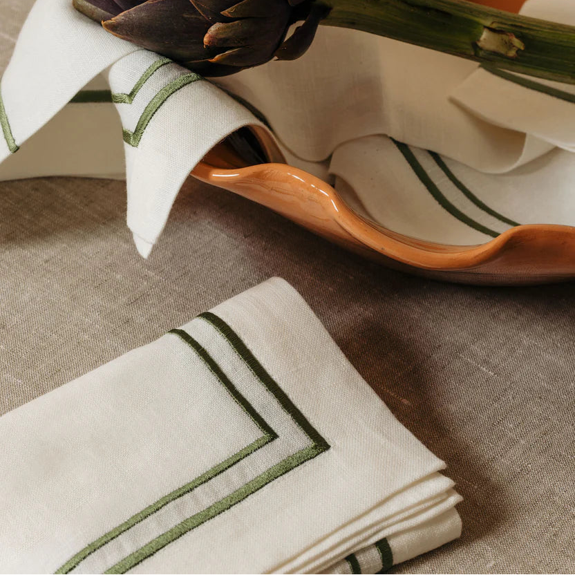 Embroidery With Baratta Stitch Napkins 2 Line (Pack of 6)
