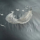 Flying Feather Embroidery Duvet Set - myhomestore.com.pk
