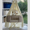 Baby Velvet Tufted Bassinet - myhomestore.com.pk